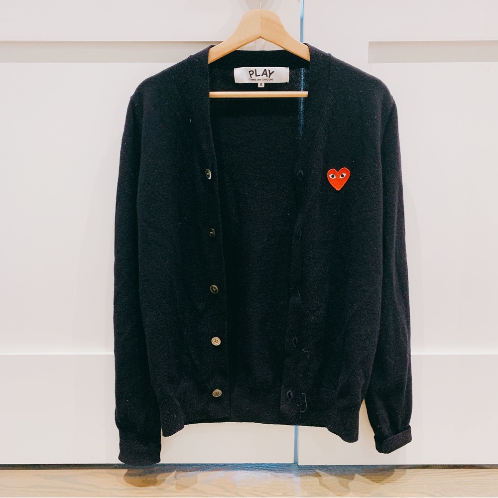 Comme des Garçons Play cardigan- black unisex